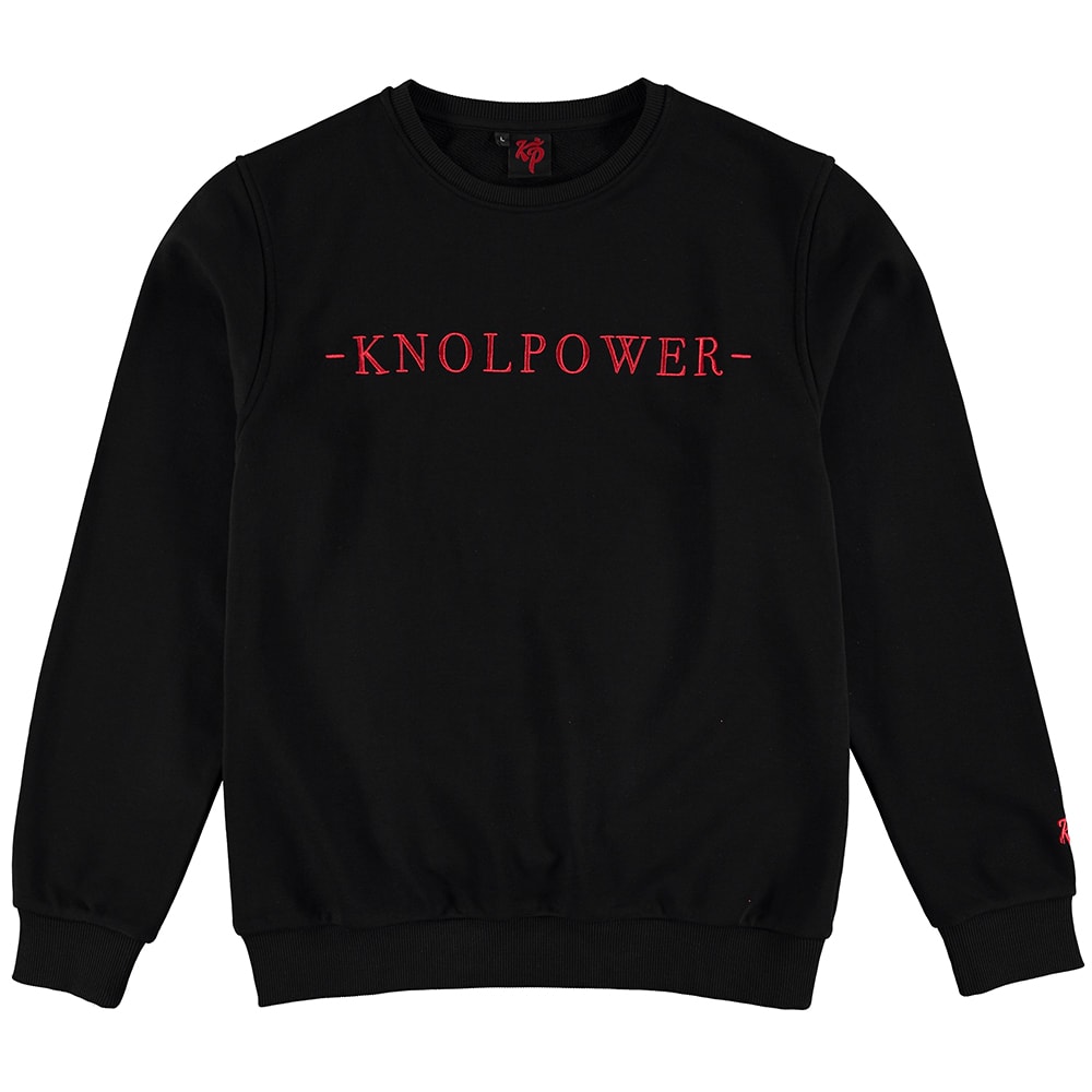 During ~ Pile of Moss Enzo Knol Crewneck geschreven logo zwart | Knolpower